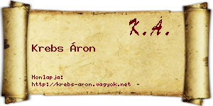 Krebs Áron névjegykártya